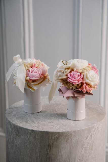 Handmade Soy Wax Candle Mini Bouquet Scented Wedding Favors - image 1