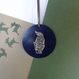 Badger Christmas Decoration - Wind in The Willows Mr Wooden Disk Book Lover Gift - thumbnail 2