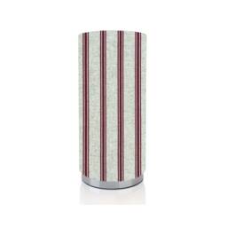 Handmade Kashmira Ruby Red Striped Table Lamp, Chrome Base - thumbnail 1