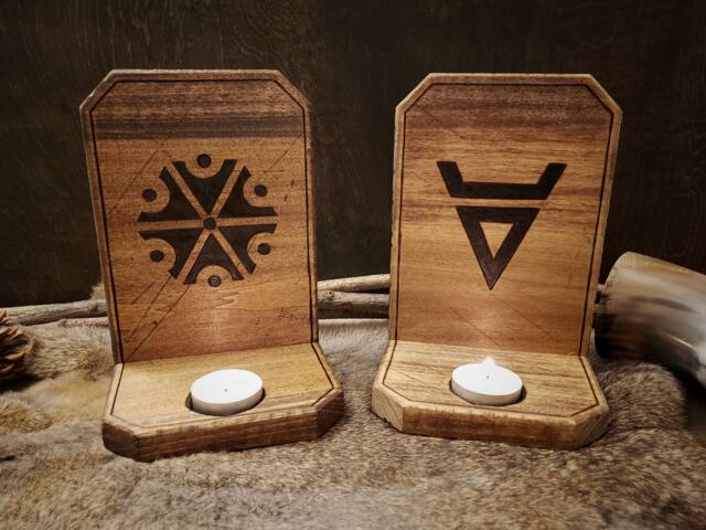 Slavic Native Faith Candle Holder - image 1