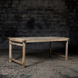 Reclaimed Wood Dining Table Set Rustic Farmhouse Folding - thumbnail 3