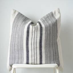 Vintage Hmong Hemp Striped Pillow 26 - thumbnail 2