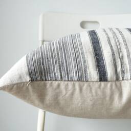 Vintage Hmong Hemp Striped Pillow 26 - thumbnail 3