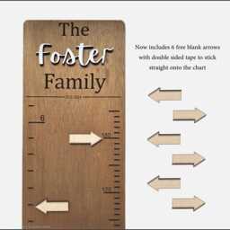 Handmade Wood Height Growth Chart With Personalised Name & Year - thumbnail 3