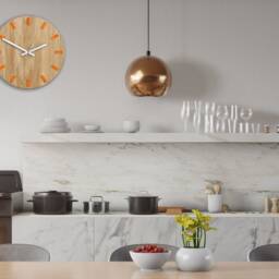 Wall Clock Simple Orange With White Clock Hands, Modernclock 33, 5cm/13, 19 - thumbnail 3