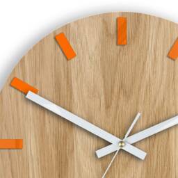 Wall Clock Simple Orange With White Clock Hands, Modernclock 33, 5cm/13, 19 - thumbnail 2