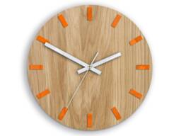 Wall Clock Simple Orange With White Clock Hands, Modernclock 33, 5cm/13, 19 - thumbnail 1