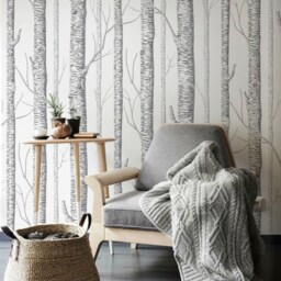 Birch Tree Forest Peel & Stick Removable Wallpaper Wall Decal Sticker - thumbnail 2
