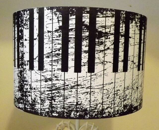 Piano Keys Lampshade Handmade Retro Drum Light Shade - image 1