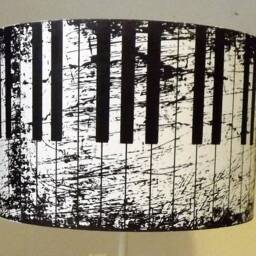 Piano Keys Lampshade Handmade Retro Drum Light Shade - thumbnail 2