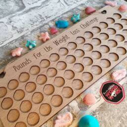 4 Stone Weight Loss Tracker Board. Pounds For lbs. Weight Goals Motivational Plaque - thumbnail 3