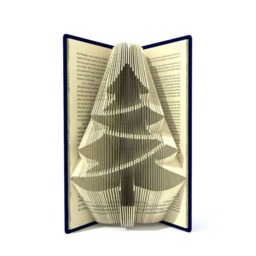 Christmas Tree Folded Book- Holiday - Warm Wishes Decoration Santa Book Lover - thumbnail 4