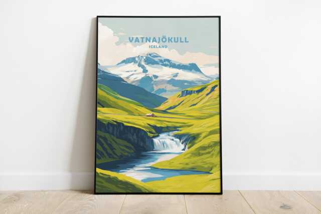 Vatnaj??kull National Park Poster - Iceland Landscape Wall Art - image 1