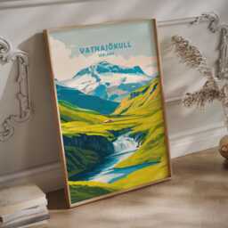 Vatnaj??kull National Park Poster - Iceland Landscape Wall Art - thumbnail 2