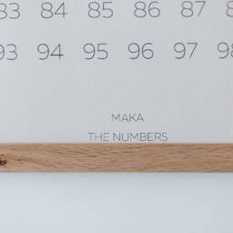 Numbers Hanging Canvas Oak Frame, Eco Leather Nursery Decor - thumbnail 4