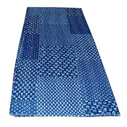 Indigo Blue Cotton Kantha Quilt Work Throw Indian Bedspread Gudari Both Size - thumbnail 3