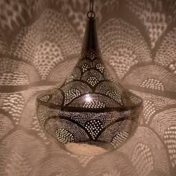 Handmade Moroccan Brass Pendant Light With Fish Pattern, Hanging Lamp, Gold Lampshade, Home Decor Lighting & Ceiling - thumbnail 2