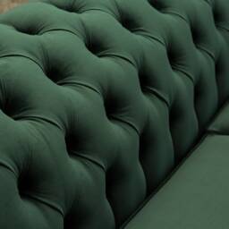 Large British Handmade 4 Seater Emerald Dark Green Velvet Chesterfield Sofa - Other Sizes Available - thumbnail 4