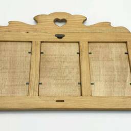 Old Wooden 3 Photo Frame With Heart - thumbnail 4