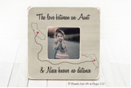 Personalized Aunt & Niece Picture Frame Long Distance Gift, Aunt & Niece Gift, Long Distance - thumbnail 1
