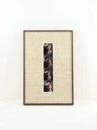 Custom-Made Wooden Frame 20x30 + Linen Passe-Partout For Photo/Polaroid - thumbnail 1