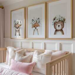 Woodland Nursery Prints, Decor, Wall Art, Set Of 3 Animals - thumbnail 3