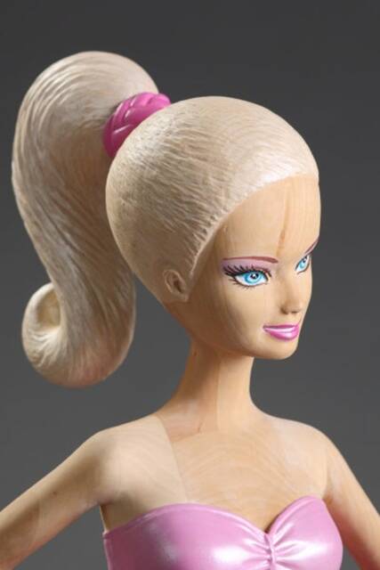 Origininal Woodsculpture// Pop Art Style, Contemporary Art, Barbie, Figurative Blonde Beauty - image 1