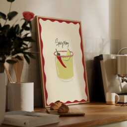 Spicy Margarita Kitchen Print Trendy Cocktail Wall Art - thumbnail 2