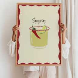 Spicy Margarita Kitchen Print Trendy Cocktail Wall Art - thumbnail 3