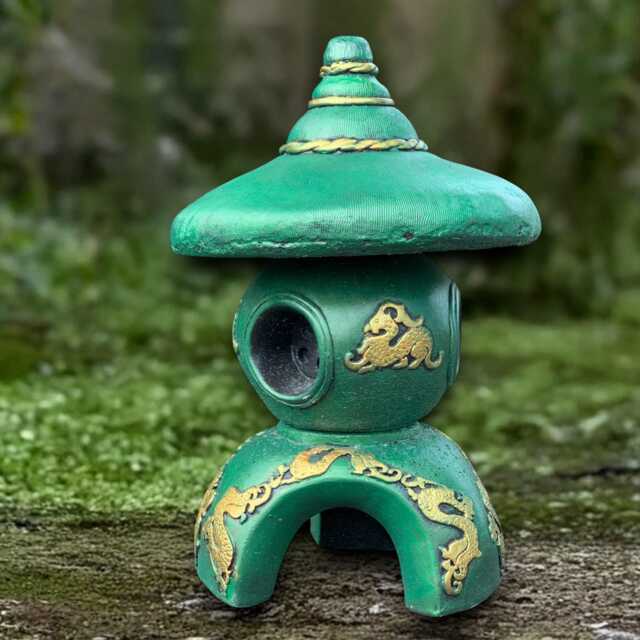 Japanese Pagoda Sculpture Concrete Statue Stone Lantern Figurine Outdoor Asian Decoration Handmade Zen Garden Ornament - image 1