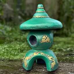 Japanese Pagoda Sculpture Concrete Statue Stone Lantern Figurine Outdoor Asian Decoration Handmade Zen Garden Ornament - thumbnail 1