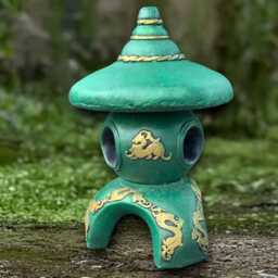 Japanese Pagoda Sculpture Concrete Statue Stone Lantern Figurine Outdoor Asian Decoration Handmade Zen Garden Ornament - thumbnail 3