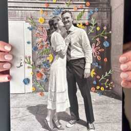 Custom Embroidered Picture, Handmade Cotton Photo Anniversary Gift - thumbnail 2