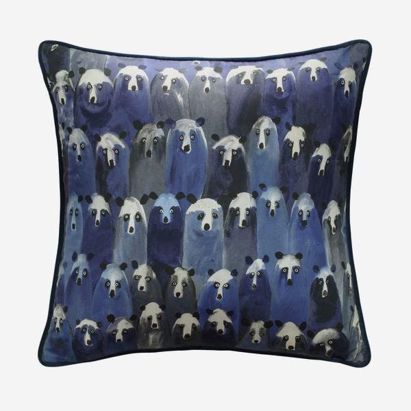 Holly Frean X Andrew Martin - Theatre Midnight Quirky Mischievous Bear Designer Cushion Cover Luxury Throw Pillow Handmade Home - image 1