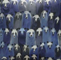 Holly Frean X Andrew Martin - Theatre Midnight Quirky Mischievous Bear Designer Cushion Cover Luxury Throw Pillow Handmade Home - thumbnail 2