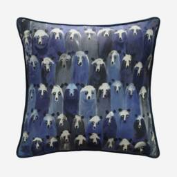 Holly Frean X Andrew Martin - Theatre Midnight Quirky Mischievous Bear Designer Cushion Cover Luxury Throw Pillow Handmade Home - thumbnail 1
