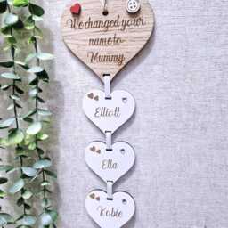 This Mum Belongs To/ We Changed Your Name To. Wall Hanging Gift, Gift For Mum, Granny Xmas. Mothers Day - thumbnail 2