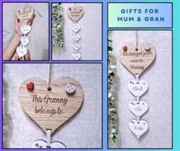This Mum Belongs To/ We Changed Your Name To. Wall Hanging Gift, Gift For Mum, Granny Xmas. Mothers Day - thumbnail 1