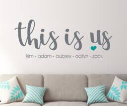 This Is Us Vinyl Wall Decal - Family Names Us Family Names Wall Decal Decor - thumbnail 1