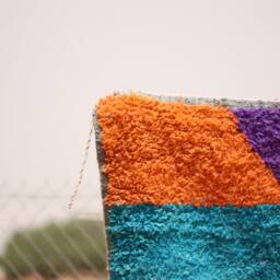 Contemporary Berber Wool Rug Colorful Abstract Moroccan Carpet - thumbnail 2