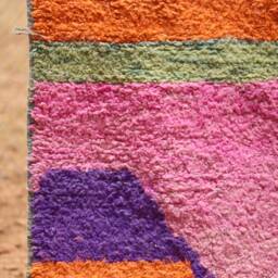 Contemporary Berber Wool Rug Colorful Abstract Moroccan Carpet - thumbnail 3