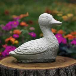 Outdoor Goose Statue Concrete Duck Sculpture Cement Bird Figurine Garden Ornamenet Front Door Decoration Duck Lover Gift Yard Art - thumbnail 1