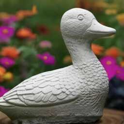 Outdoor Goose Statue Concrete Duck Sculpture Cement Bird Figurine Garden Ornamenet Front Door Decoration Duck Lover Gift Yard Art - thumbnail 2