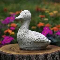 Outdoor Goose Statue Concrete Duck Sculpture Cement Bird Figurine Garden Ornamenet Front Door Decoration Duck Lover Gift Yard Art - thumbnail 4
