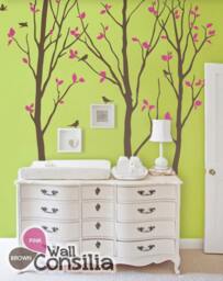 "Birch Tree Wall Decal Nursery Kids Room Decor - 92"" X 81" - thumbnail 1