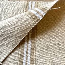 1419. Blanc - Beige Stripe Heavy French Linen Look Cushion Cover, Various Sizes - thumbnail 3