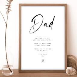 Personalised Fathers Day Print - Family Print Son Daughter Gift For Dad Newborn Baby Wall Art New Poem - thumbnail 3