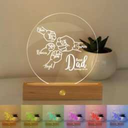 Personalized Dad Led Night Light, Custom Father's Day Gift - thumbnail 2