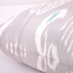 Handmade 20x20 Silk Cotton Ikat Pillow Cover, Decorative Cushion - thumbnail 3