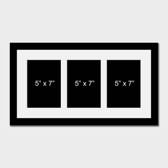 "Multi Photo Picture Frame - Holds 3 5""x7" - image 1